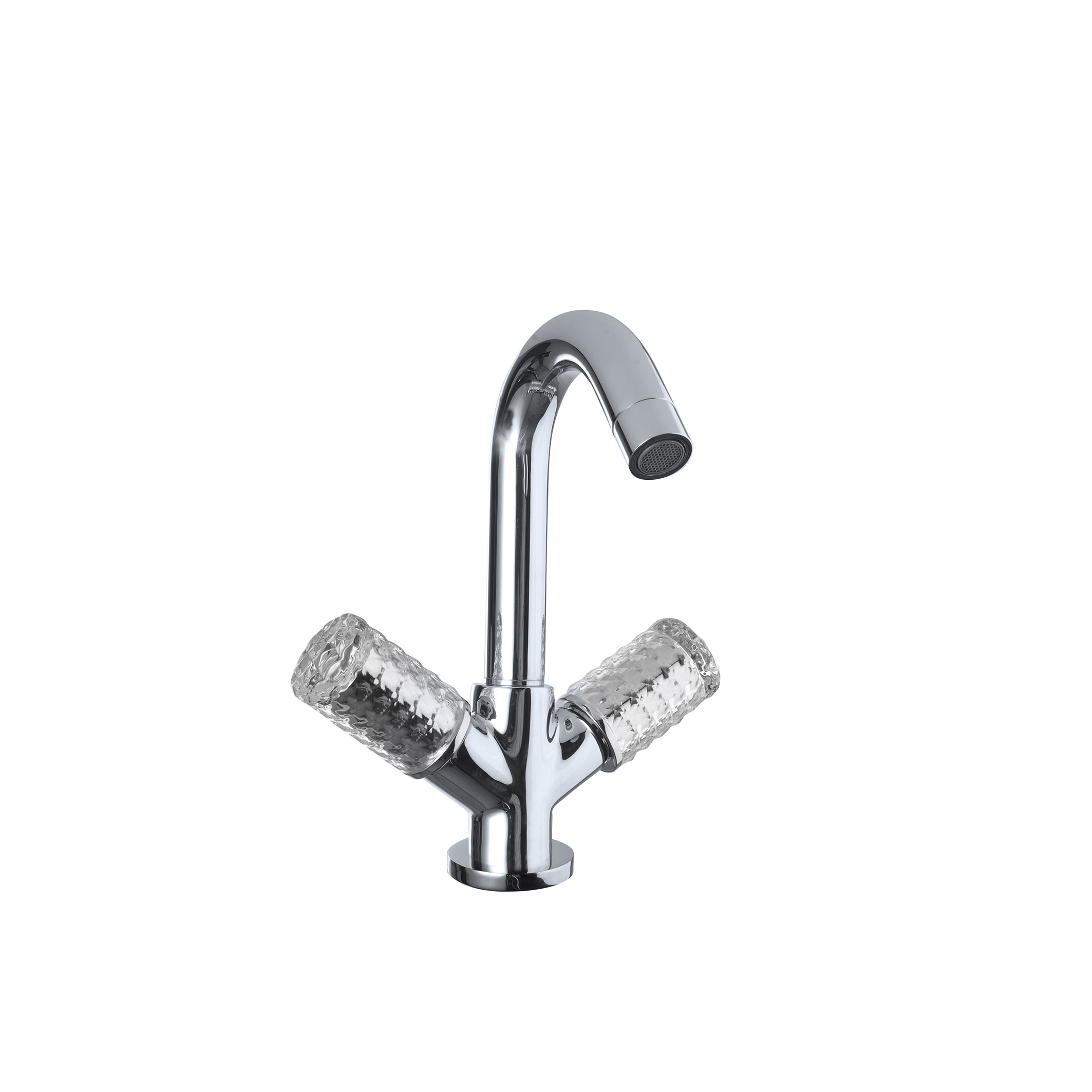 Single-hole wash-basin mixer